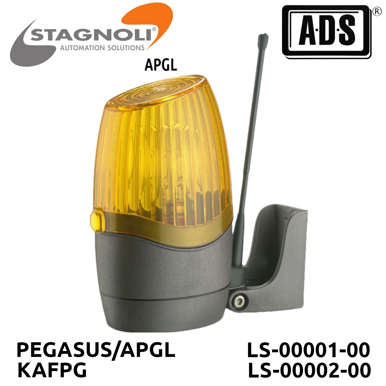 LAMPARA DESTELLANTE LED AMARILLO 12-24-220V MARCA STAGNOLI MOD.PEGASUS
